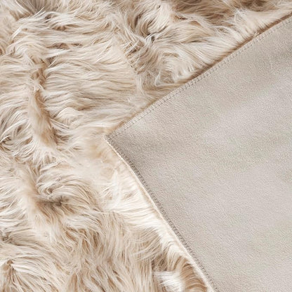 SAFAVIEH Faux Sheepskin Collection Runner Rug – 2'6" x 6', Beige, Ultra-Soft Plush Accent for Bedroom, Living Room, or Hallway (FSS235K)
