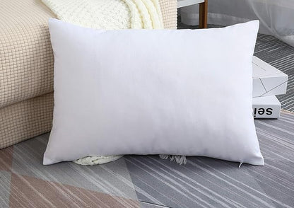 TangDepot Handmade Decorative Solid 100% Cotton Canvas Throw Pillow Covers/Pillow Shams, (12" x18" , White, 1 Count (Pack of 1))