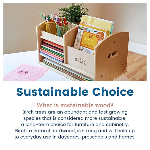 ECR4Kids Tabletop Supplies Storage Center, Teacher Caddy, Natural