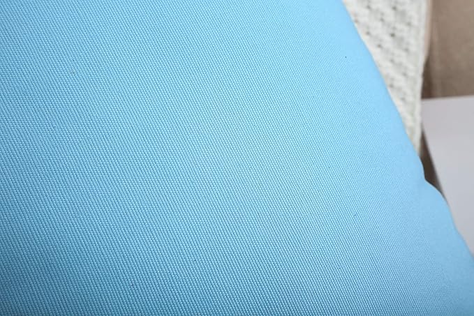 TangDepot Handmade Decorative Solid 100% Cotton Canvas Throw Pillow Covers/Cushion Covers, 45 Colors Available - (18" x18" , Sky Blue, 2 Count (Pack of 1))