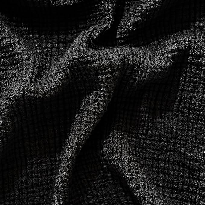 Muslin Blanket - Pure 100% Turkish Cotton Airy Soft Light Versatile Gauze Throw Blanket for Bed, Couch, Sofa (Black, Throw Size (50" x 66" inch))