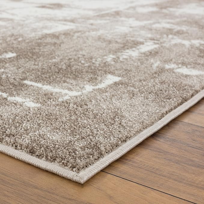 LUXE WEAVERS Abstract Modern Area Rug, Beige 5x7