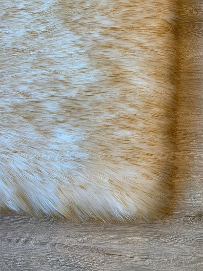 LAMBZY High Pile Super Soft Faux Sheepskin Rug (8'x11', White/Brown Tips)