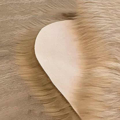 LAMBZY High Pile Super Fluffy Soft Faux Sheepskin Rug | Faux Sheepskin Rugs for Living Room Playroom Bedroom | Classic Super Soft to Touch Rug (4'x6', Beige)