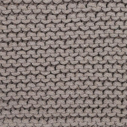 REDEARTH · Cube Pouf Foot Stool Ottoman - Hand Knitted Poof - Cord Boho Pouffe - Home Décor - Stuffed Footrest for Living Room - Bedroom - Nursery (16" x 16" x 16") - Taupe, Set of 2