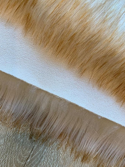 LAMBZY Faux Sheepskin Super Soft Hypoallergenic Silky Shag Bear Rug for Living Room, Kids Room, Sofa (2'x3', White/Brown Tips)