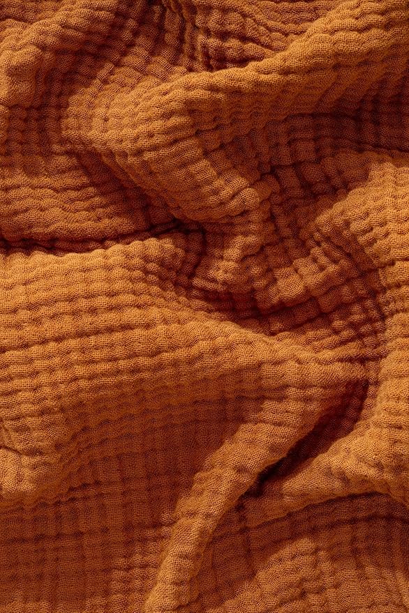 Muslin Blanket - Pure 100% Turkish Cotton Airy Soft Light Versatile Gauze Throw Blanket for Bed, Couch, Sofa (Cinnamon Brown, Queen XL Size (95" x 95" inch))