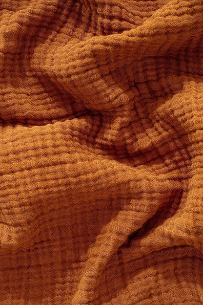 Muslin Blanket - Pure 100% Turkish Cotton Airy Soft Light Versatile Gauze Throw Blanket for Bed, Couch, Sofa (Cinnamon Brown, Queen XL Size (95" x 95" inch))