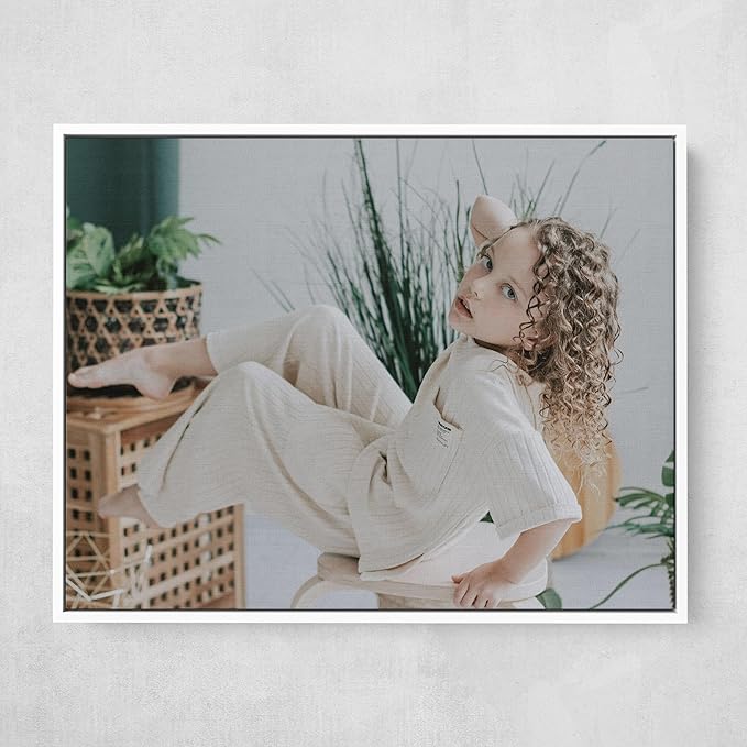 Personalized Custom Canvas Prints: Photo On Canvas (White, 16X24) Transform Your Photos into Stunning Framed Wall Art Digitally Printed Photo To Canvas Ideal for Home Decor, Gifts Keepsakes.Made in Texas, USA