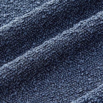 Mixhug Decorative Boucle Throw Pillow Covers, Midnight Blue, 20 x 20 Inches, Pack of 2 - Textured Boho Pillow Covers for Couch and Bed