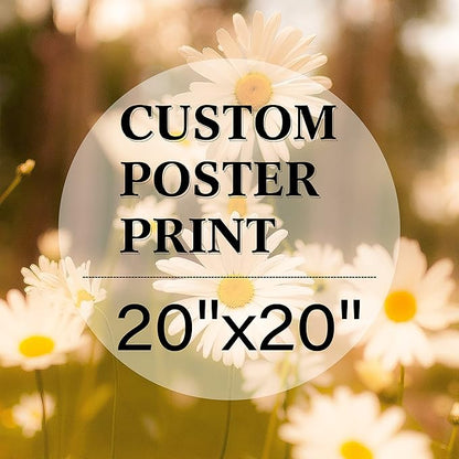jenesaisquoi Custom Canvas Art Print 20" x 20", Upload Your Photo Image Custom Personalized Photo to Poster Printing Home Decor Wall Art Prints (Unframed)