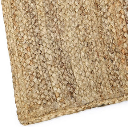 REDEARTH Rectangular Area Rug - Hand Woven Braided 100% Natural Jute - Artisan Made Boho Jute Rugs for Bedroom - Kitchen - Living Room - Farmhouse - Aesthetic Home Decor (6'x9' - Natural)