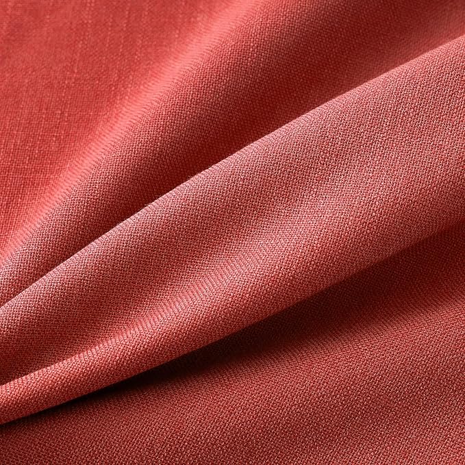 MIULEE Pack of 2 Decorative Linen Burlap Pillow Covers Farmhouse Accent Pillowcases for Sofa Car Couch Bedroom Living Room Decor 20x20 Inch Christmas Red