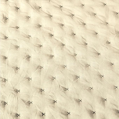 Amazon Basics Brushed Microfiber Quilt Set, Extra Soft with Natural Texture, 3-Piece,King, Beige