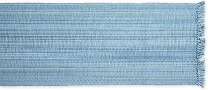 DII Variegated Tabletop Collection, Table Runner, 13x108, Light Blue