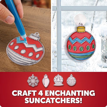 Blue Marble Santa's Christmas Craft Kit for Kids - 15 Magical Christmas Crafts for Kids, Make Suncatchers, Paint Holiday Rocks, Make Magnetic Tile Art & More for Christmas Gifts, Craft Kits