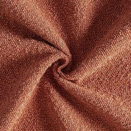 MIULEE 18x18 Inch Decorative Pillow Covers for Couch Bed Set of 2 Textured Boucle Neutral Winter Throw Pillows Burnt Orange Accent Solid Cushion Pillowcases Sofa Livingroom Home Decor