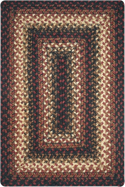 Homespice Prescott Jute Woven Round Placemats Set of 6, 15", Country Primitive Decor, Black and Red Table Mats - Vibrant Colors, Durable, Easy to Clean and Protects Furniture