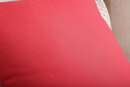 TangDepot Cotton Solid Throw Pillow Cover, 12 inch x 12 inch, Coral
