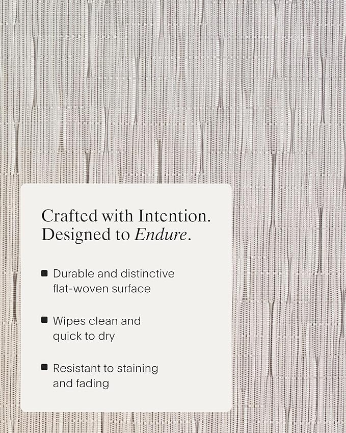 Chilewich Bamboo Placemats Set of 4 - Woven Rectangle Placemats - Reusable, Stain-Resistant, Indoor/Outdoor Tabletop Protection - 18.5" x 13.5" - Chalk