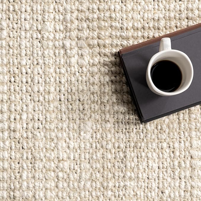 Nuloom Daniela Off-White, 2'6" x 14', Handmade, Jute, Tassel, Soft and Textured, High Traffic, Stain Resistant, Easy Clean, Durable Runner for Bedroom, Living Room, Dining Space, Foyer, Entryway