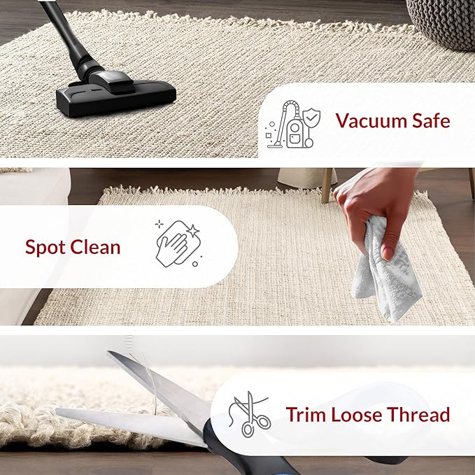 Nuloom Daniela Off-White, 4' Round, Handmade, Jute, Soft and Textured, High Traffic, Stain Resistant, Easy Clean, Durable Area Rug for Bedroom, Living Room, Dining Space, Foyer, Entryway