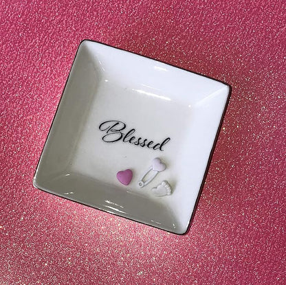 Simply Charmed Blessed Ceramic Jewelry Dish or Ring Holder - Religious Gift for Christmas, Confirmation or Baptism