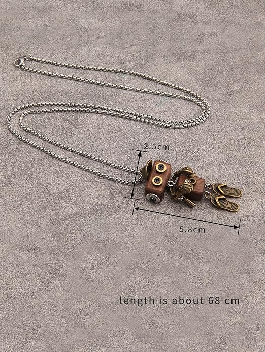 Leather Necklace for Women Boho Choker Necklace Long Cord Leather Pendant Bohemian Neckalce Vintage Alloy Pendant Leather Rope Necklace Wooden Necklaces for Women