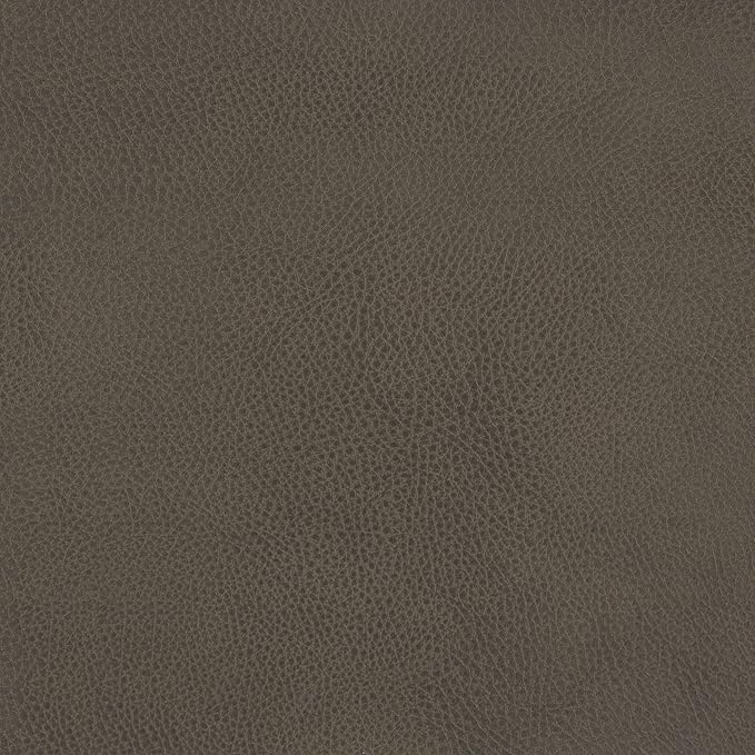 Homepop Decorative Large Square Black Metal Ottoman | Ottoman Stool for Living Room & Bedroom | Decorative Home Furniture (Pewter Gray Faux Leather)