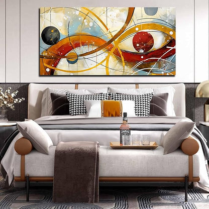 Large Abstract Canvas Wall Art for Living Room Bedroom Home Office Modern Wall Decor Line Geometric Abstract Picture Framed Canvas Prints Size 30x60