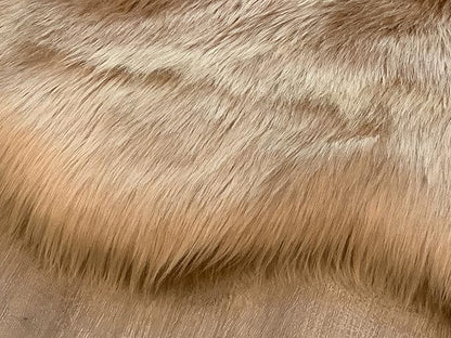 LAMBZY Faux Sheepskin Super Soft Hypoallergenic Silky Shag Bear Rug for Living Room, Kids Room, Sofa (3'x5', Beige)