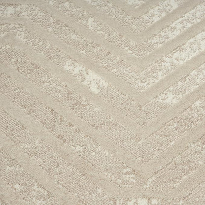 Abani Terra Cream 8' x 10' Area Rug for Living Room, Bedroom - Geometric Lines Pattern - Durable & Easy to Clean