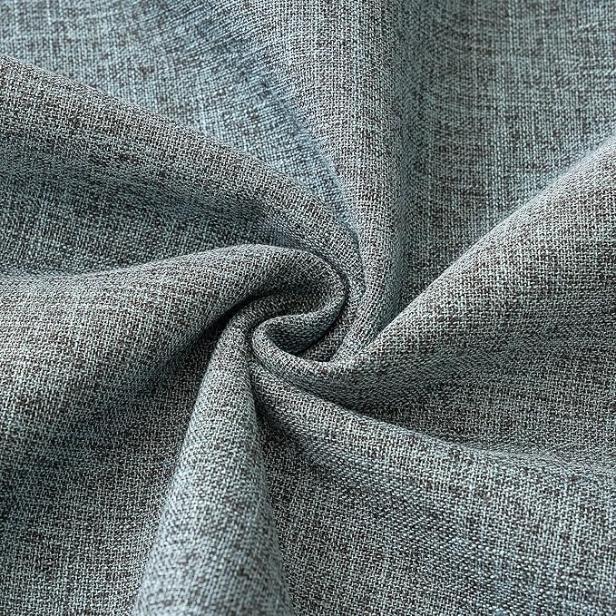 MIULEE Pack of 2 Decorative Linen Burlap Textured Pillow Covers Farmhouse Boho Accent Pillowcases Spring Coastal Home Decor for Couch Sofa Bedroom Living Room 20x20 Inch Grey Blue