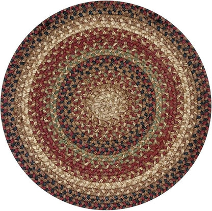 Homespice Gingerbread Jute Woven Round Placemats Set of 6, 15", Warm Country Decor, Brown Table Mats - Vibrant Colors, Durable, Easy to Clean and Protects Furniture