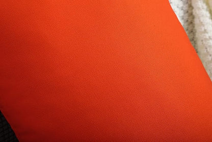 TangDepot Handmade Decorative Solid 100% Cotton Canvas Throw Pillow Covers/Pillow Shams, (24" x24" , Deep Orange, 1 Count (Pack of 1))