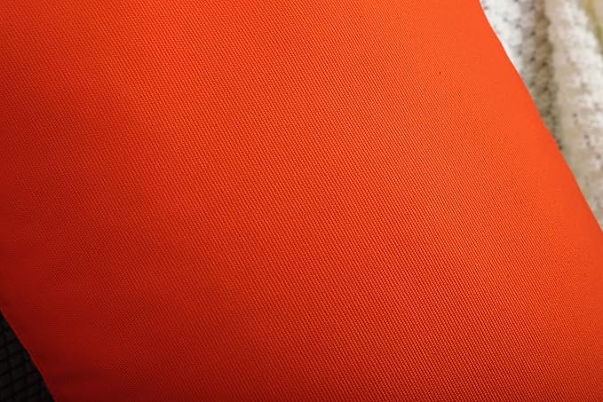 TangDepot Handmade Decorative Solid 100% Cotton Canvas Throw Pillow Covers/Cushion Covers, 45 Colors Available - (20" x20" , Deep Orange, 2 Count (Pack of 1))