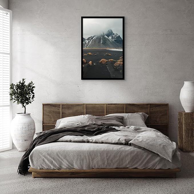Americanflat 26x39 Poster Frame with Polished Plexiglass - Black Picture Frame - Wide Photo Frames Made of Engineered Wood for Vertical or Horizontal Wall Display - Epic Collection - Black