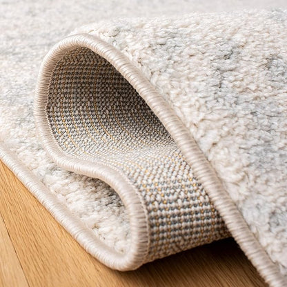 SAFAVIEH Tulum Collection Area Rug - 3' Square, Ivory & Light Grey, Moroccan Boho Tribal Design, Non-Shedding & Easy to Clean, Ideal for Entryway, Foyer, Accent Space, Bedroom (TUL272G)