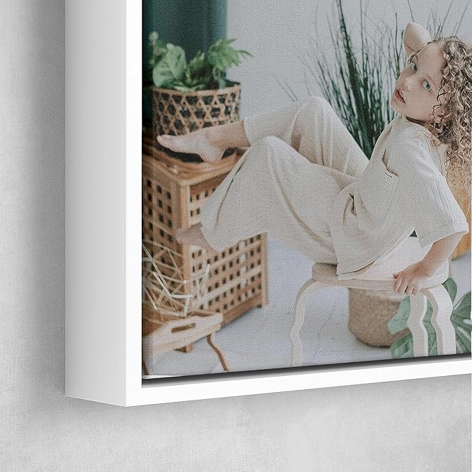 Personalized Custom Canvas Prints: Photo On Canvas (White, 24x36) Transform Your Photos into Stunning Framed Wall Art Digitally Printed Photo To Canvas Ideal for Home Decor, Gifts Keepsakes.Made in Texas, USA