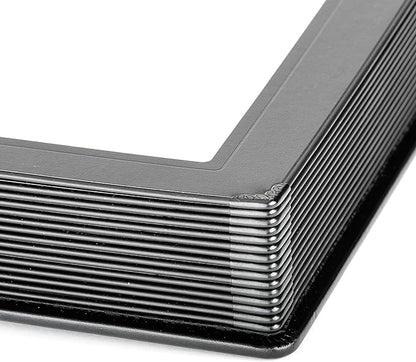 Tuscany Albums Professional Leatherette Bound Slip-in Photo Album, Holds 30 8x10 Photos (15 Page), Black