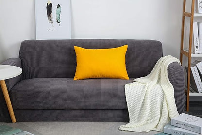 TangDepot Handmade Decorative Solid 100% Cotton Canvas Throw Pillow Covers/Pillow Shams, (12"x18", Gold Yellow)