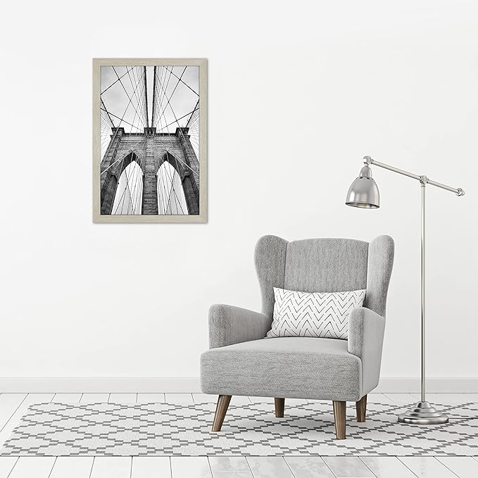 Americanflat 20x30 Poster Frame with Polished Plexiglass - Wide Picture Frames Made of Engineered Wood for Vertical or Horizontal Wall Display - Epic Collection - Grey