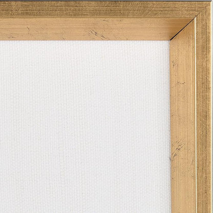 Kate and Laurel Calter Framed Linen Fabric Pinboard, 21.5x27.5, Gold