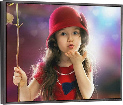Personalized Custom Canvas Prints: Photo On Canvas (Black 20X30) Transform Your Photos into Stunning Framed Wall Art Digitally Printed Photo To Canvas Ideal for Home Decor, Gifts Keepsakes.Made in Texas, USA