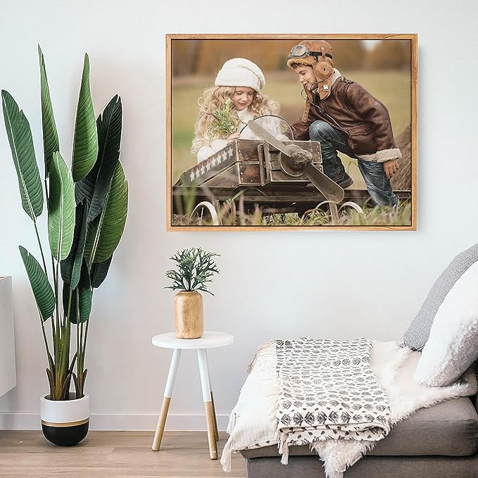 Personalized Custom Canvas Prints: Photo On Canvas (Light Brown, 18X24) Transform Your Photos into Stunning Framed Wall Art Digitally Printed Photo To Canvas Ideal for Home Decor, Gifts Keepsakes.Made in Texas, USA