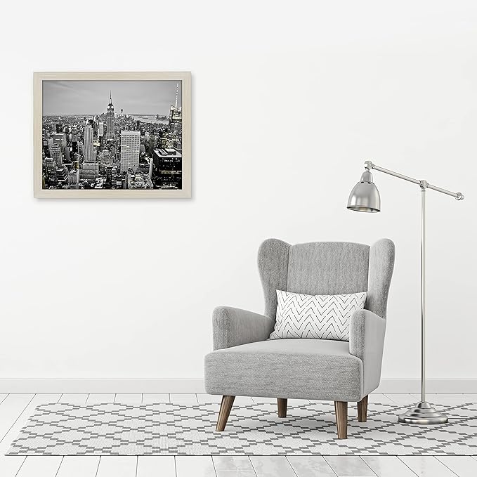 Americanflat 18x24 Poster Frame with Polished Plexiglass - Wide Picture Frames Made of Engineered Wood for Vertical or Horizontal Wall Display - Epic Collection - Light Wood