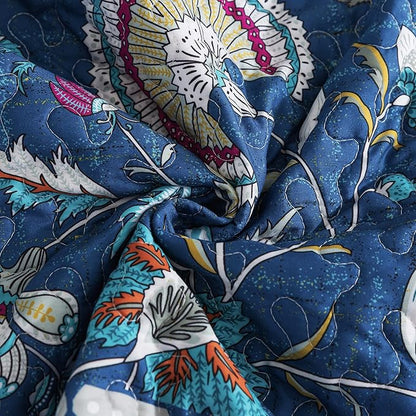 HoneiLife Quilt Set King Size - Lightweight Bedspreads 106x96, Microfiber Quilts 3-Piece, Patchwork Coverlet Rustic Bedding Sets All Season Quilts