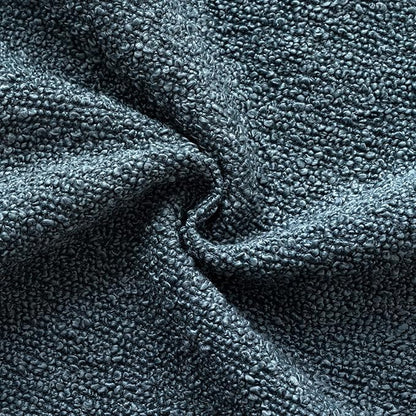 Woaboy Pack of 2 18x18 Inch Decorative Boucle Throw Pillow Covers Textured Square Pillowcaes Accent Solid Cozy Soft Cushion Covers Home Decor for Sofa Couch Living Room Home Decor,Dark Blue