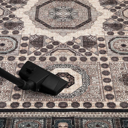 Keen Home Design 2x7 Rug - Machine Washable Runner Rug with Non-Slip Backing, Ideal for Hallway, Entryway, Kitchen, Laundry Room - Vintage, Easy Clean, Durable, Low Pile Rug - (2'6" x 7')