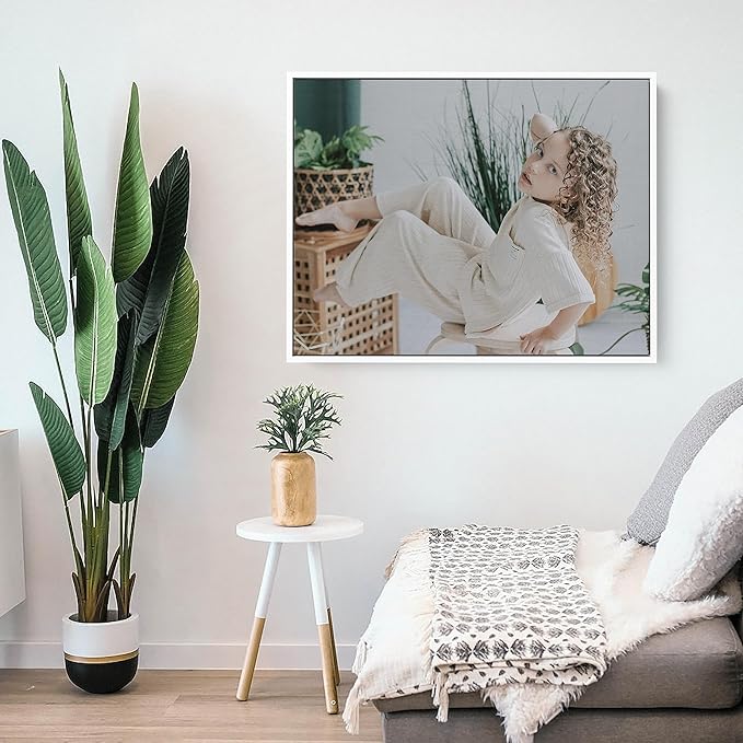 Personalized Custom Canvas Prints: Photo On Canvas (White, 11x14) Transform Your Photos into Stunning Framed Wall Art Digitally Printed Photo To Canvas Ideal for Home Decor, Gifts Keepsakes.Made in Texas, USA